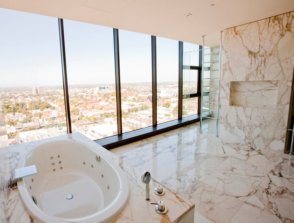 Natural stone modern bathroom